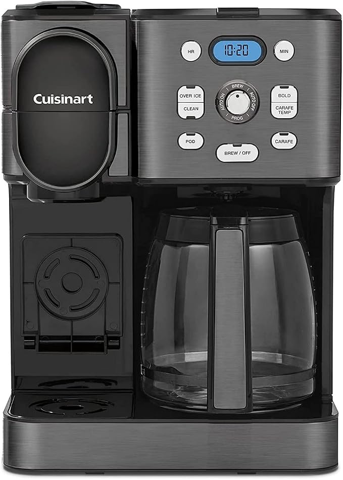 Cuisinart 12-Cup Coffee Maker, Single-Serve Brewer Glass Carafe, Automatic Hot by Cuisinart
