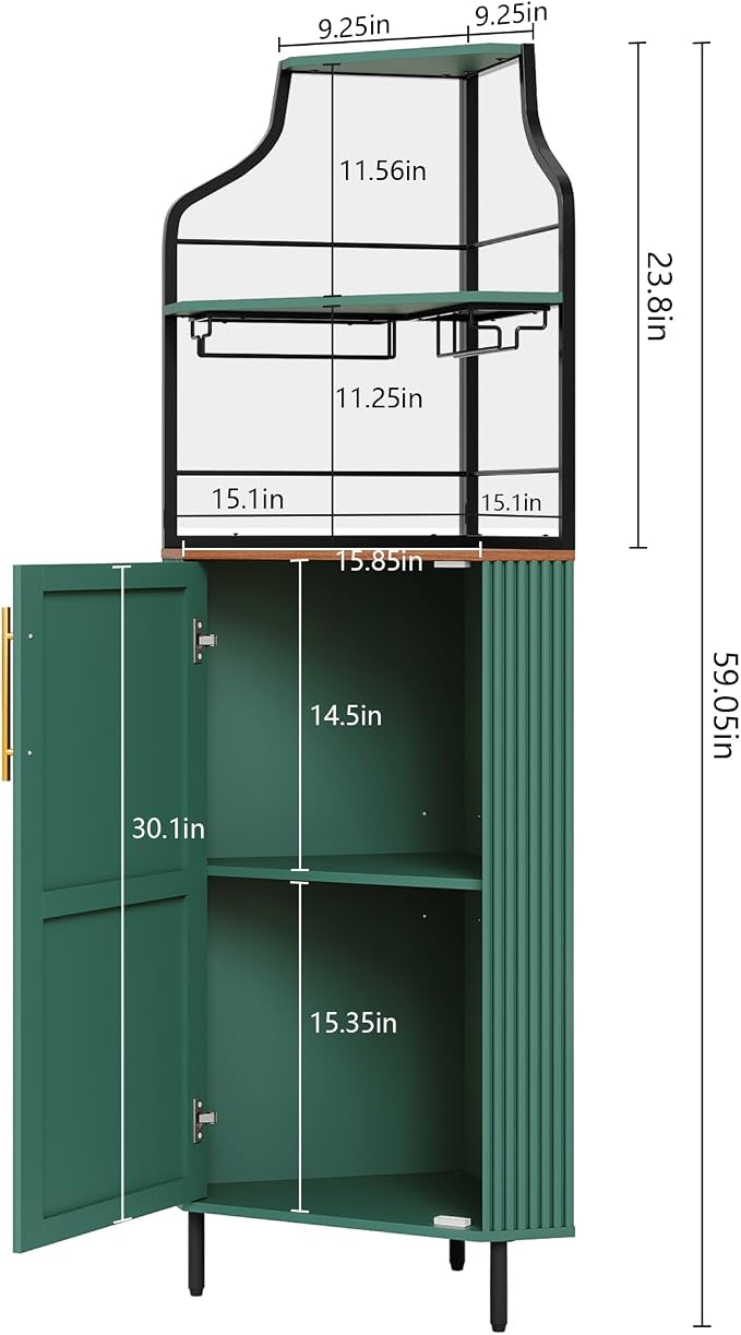 ARTPOWER Corner Bar Cabinet - Image 2