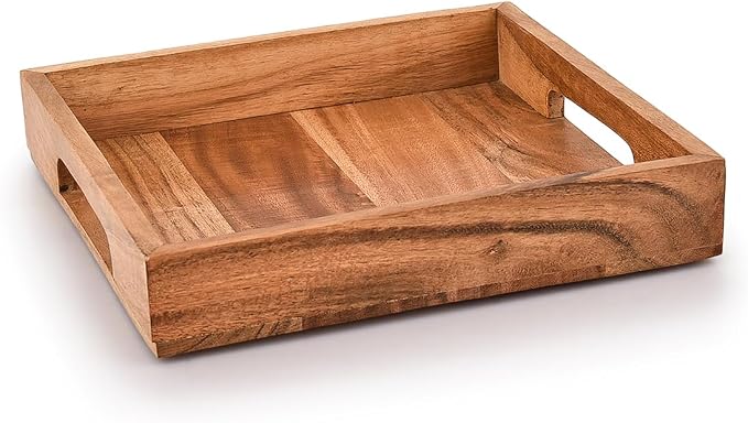 Samhita Acacia Wood Serving Tray - Image 2