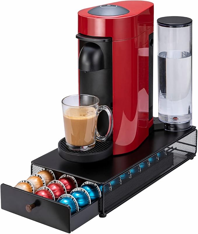 Coffee Pod Drawer Organizer for Nespresso Vertuo, 30 Pods Coffee Pod Holder by Ricerat