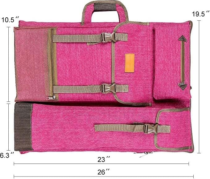 TRANSON Art Portfolio Case Artist Backpack Canvas Bag Large 26” x 19.5” - Image 4