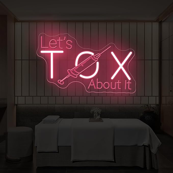 Let's Tox about it, Botox Business Sign, Injector Spa Studio Decor, Botox Art by DMDMBSR