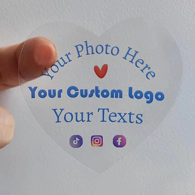 30 to1000pcs Custom Clear Stickers Personalized Logo Labels Round Transparent by customizedstickerlabels
