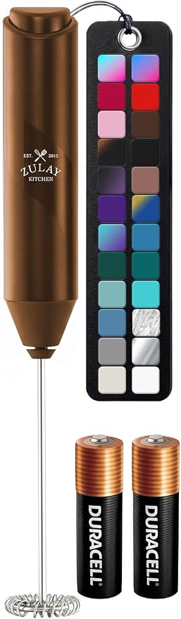 Zulay Kitchen Powerful Milk Frother AA Batteries Included – Ultra Fast Handheld by ZulayKitchen