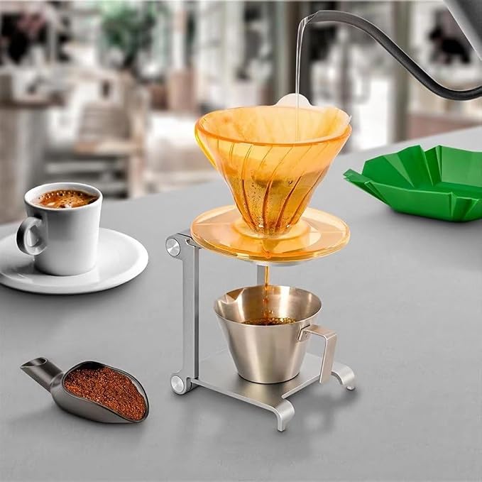 Foldable Coffee Drip Holder Aluminum Coffee Dripper Station Portable Pour Over - Image 3