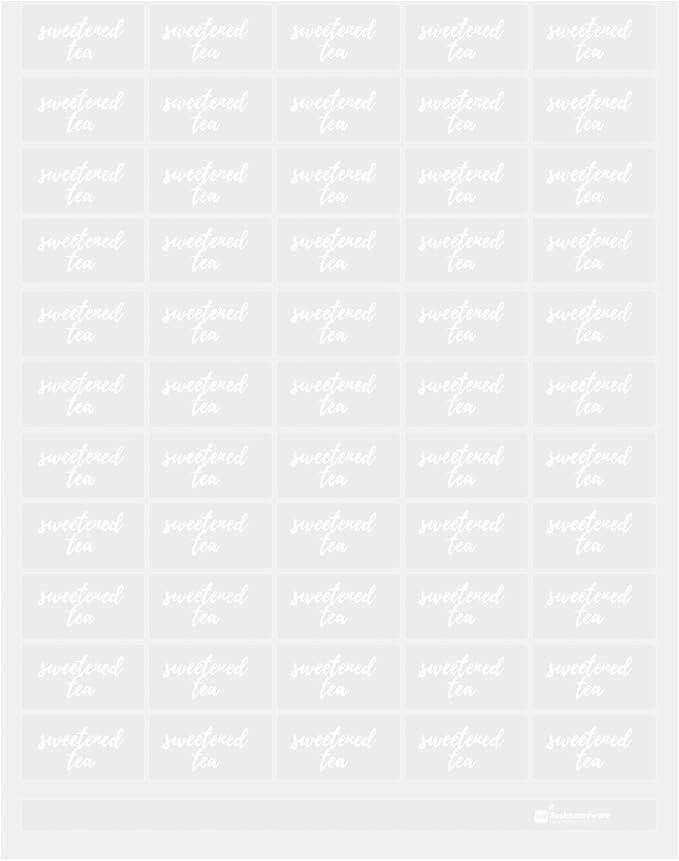 Restaurantware Label Tek 1.9 x 1 Inch Sweetened Tea Labels 100 Water-Resistant by Restaurantware