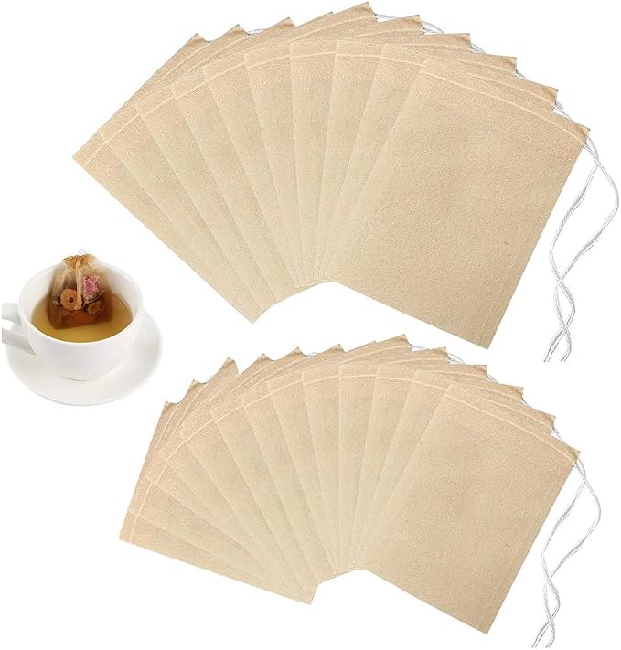 200 Pcs Loose Leaf Tea Bags, Disposable Tea Filter Bags by SUMAJU