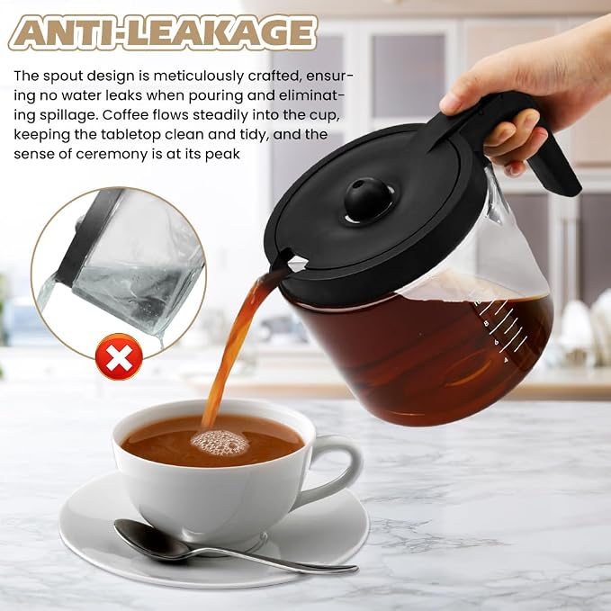 12-CUPS Coffee Maker Glass Carafe Replacement - Image 5