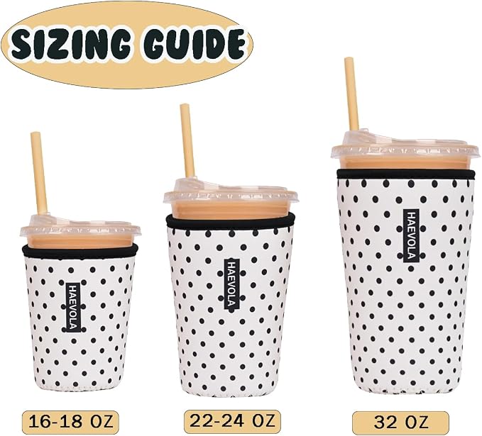 Reusable Insulated Neoprene Iced Coffee Cup Sleeve, Durable Drink Sleeve - Image 5