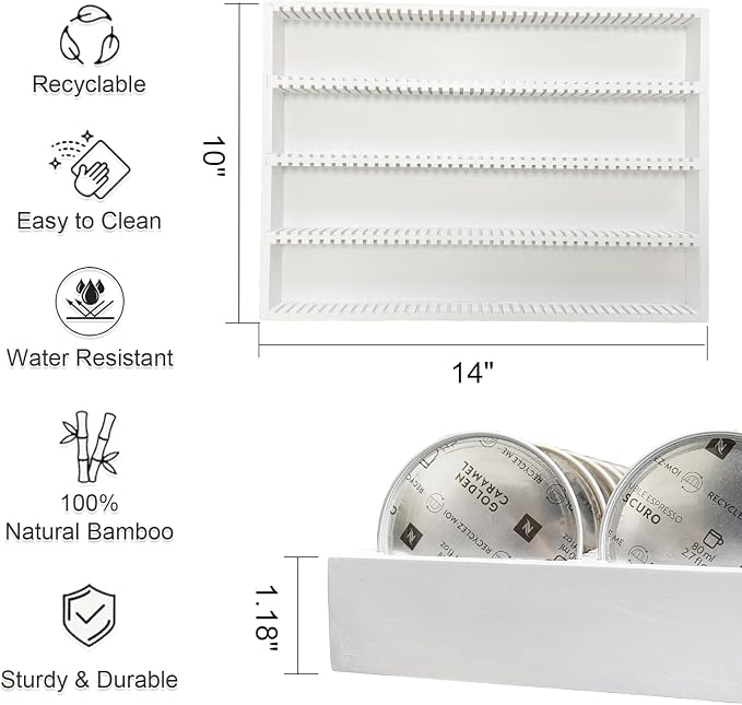 Bamboo Coffee Pod Storage Holder - Image 3