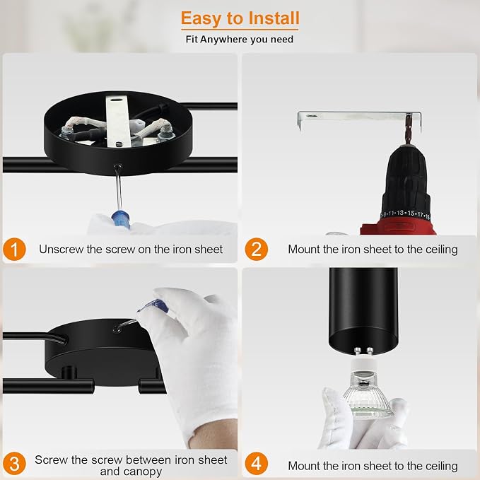 Plug in Track Lighting LED, Track Lighting Fixtures Ceiling, Plug in Wall Light - Image 9