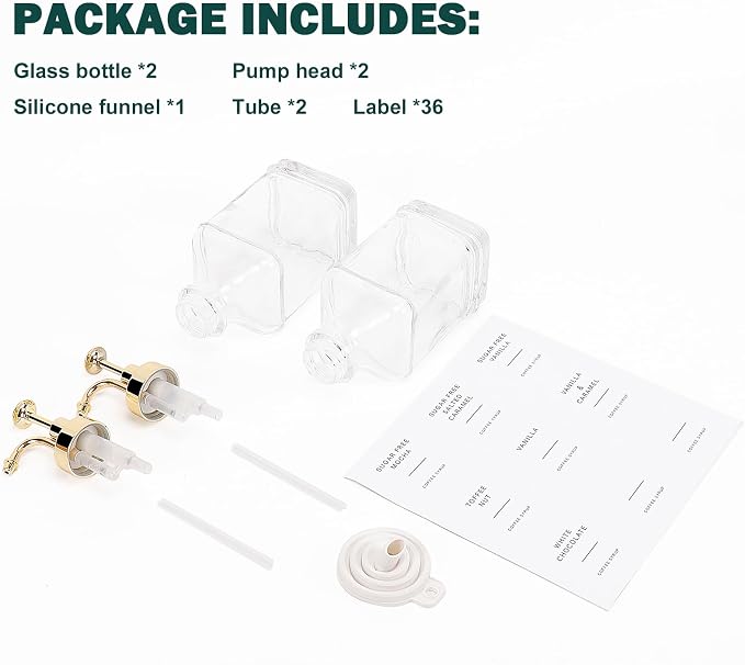 Coffee Syrup Dispenser for Coffee Bar, Refillable Maple Syrup Storage, Coffee - Image 9