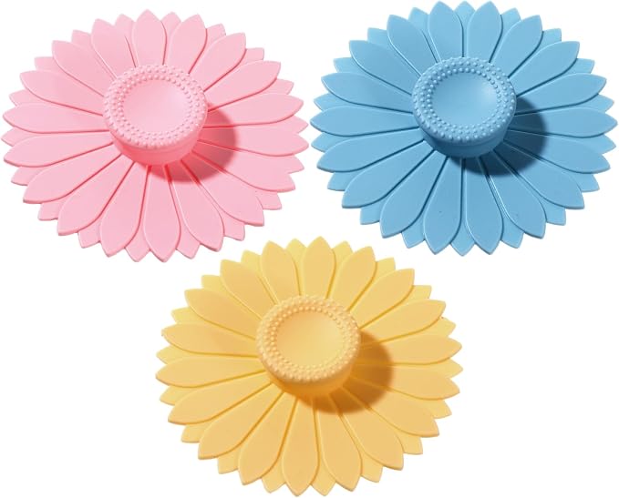 3 PCS Silicone Cup Covers, 4.1 Inch Sunflower Drink Covers Reusable Anti-dust by Unknown