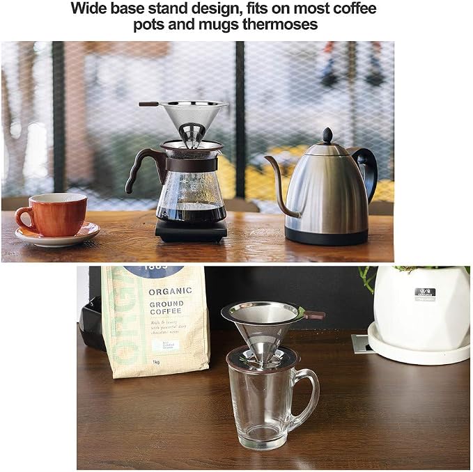 Pour Over Coffee Dripper, Reusable Paperless Coffee Filter, Professional - Image 5