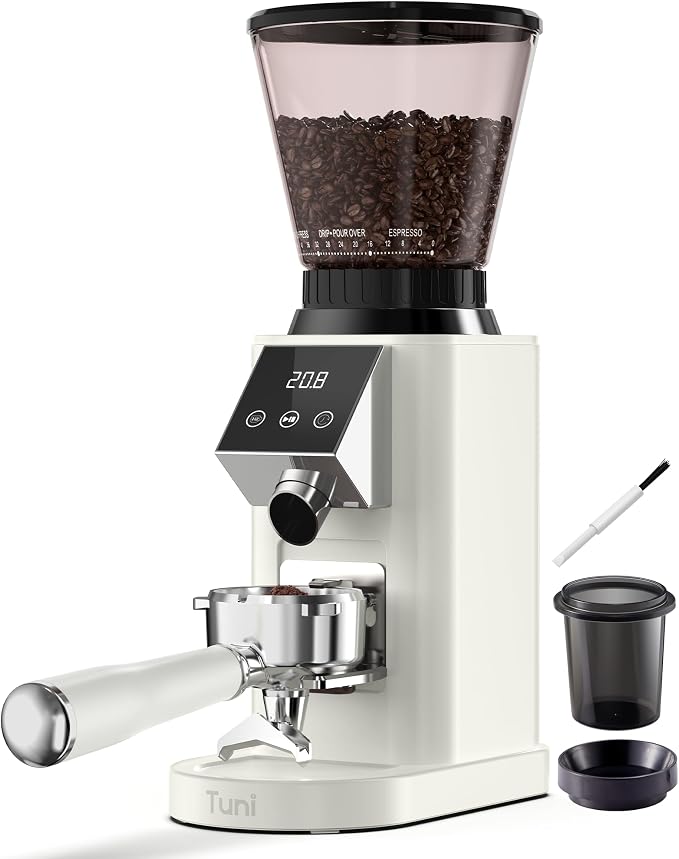 Tuni G1 Conical Burr Coffee Grinder, 48 Grind Settings Anti-static Burr Mill by Tuni