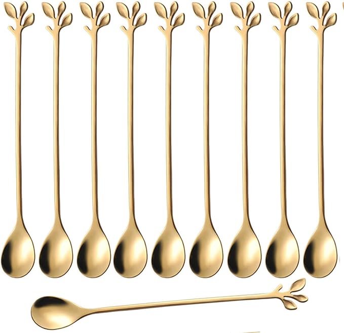 dcieiosul 10 Pcs Long Handle Teaspoons, Mixing Spoons Set by CAMDEA