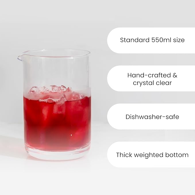 A Bar Above Cocktail Mixing Glass, Classic Style Enhanced Annealed Lead-Free - Image 6