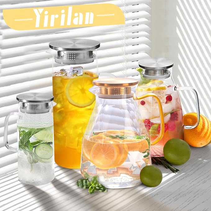Glass Pitcher, 2.2 Liter Water Pitcher - Image 8