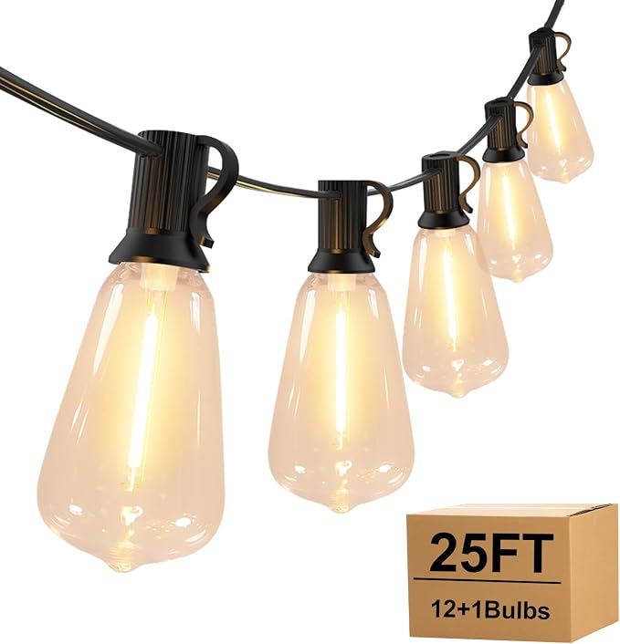 Outdoor String Lights, 25FT by Unknown