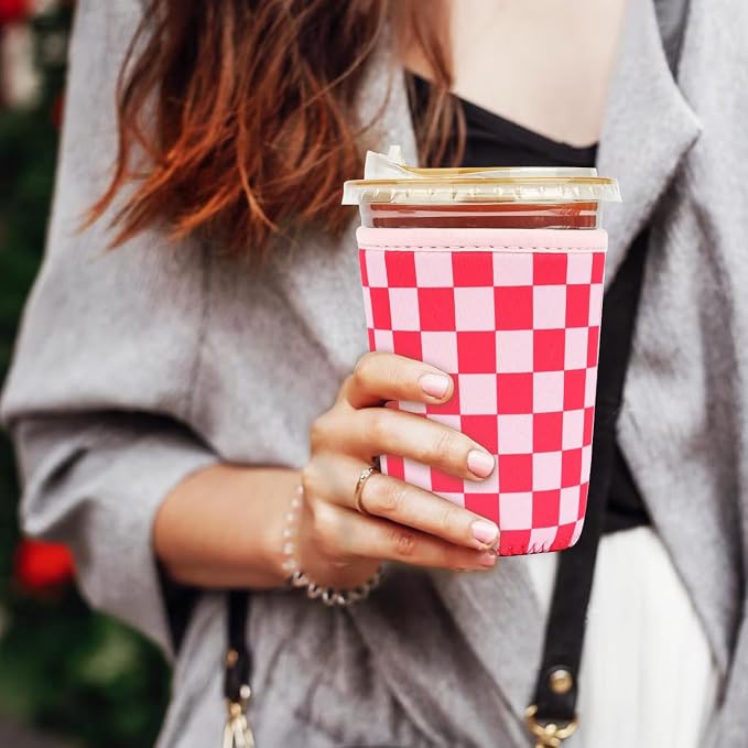 Reusable Insulated Neoprene Iced Coffee Cup Sleeve, Durable Drink Sleeve - Image 4