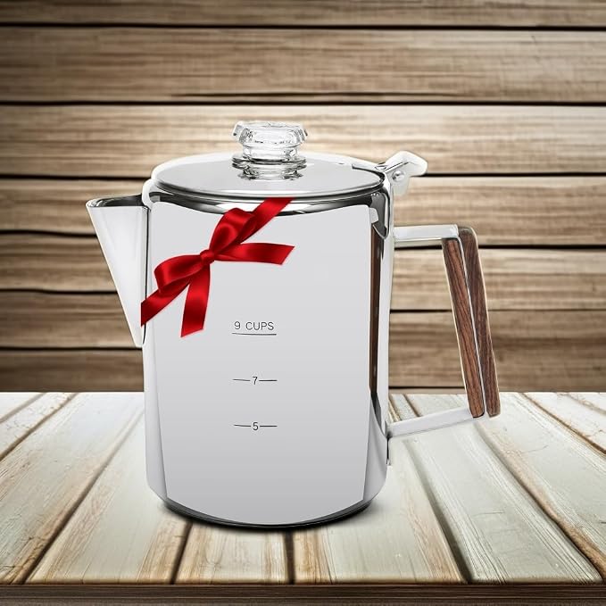 MEREZA Camping Coffee Pot Stovetop Coffee Maker Percolator Campfire Coffee Pot - Image 8