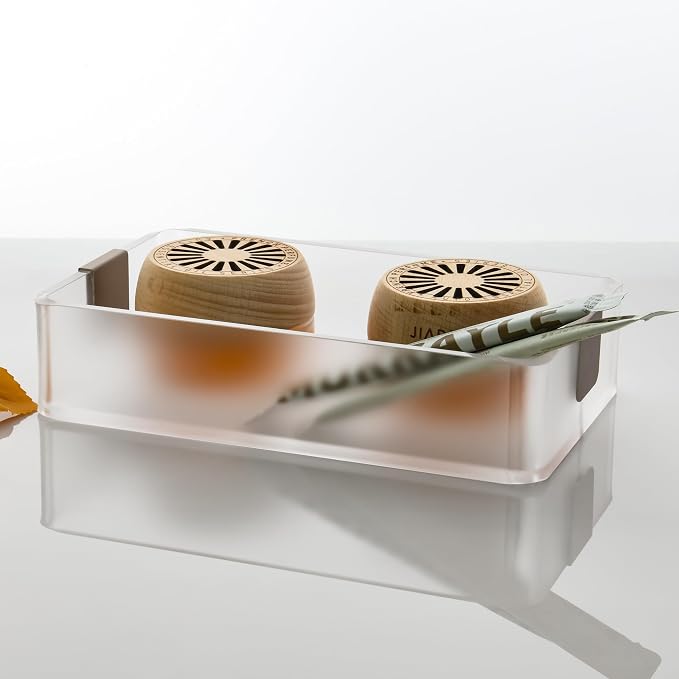 Metal-Glided Acrylic Catchall Tray – Stylish Desktop & Entryway Organizer by AIMOLLYACRYLICSTORAGE