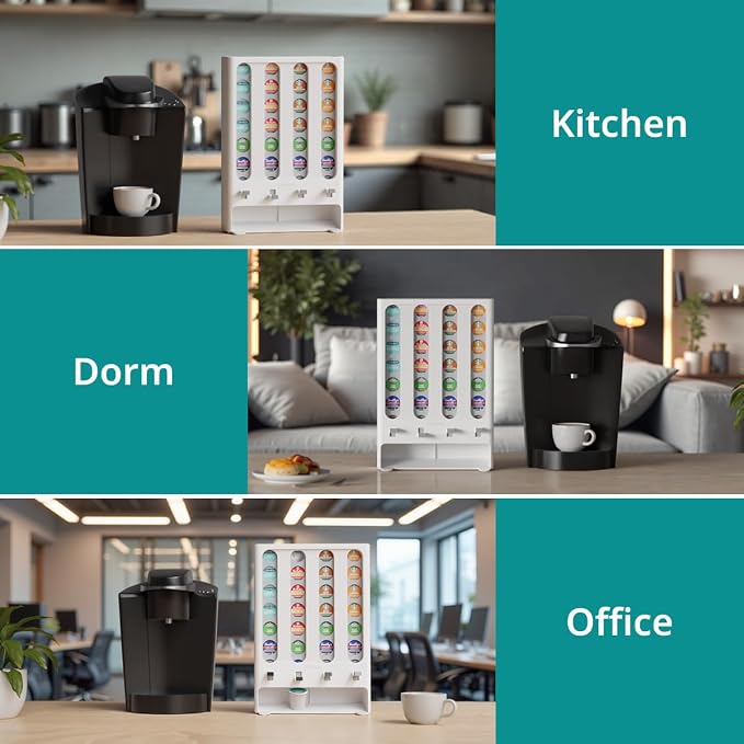 LifeMoreasy K Cup Holder Creative Coffee Pods Storage Stand Vending-Style K Pod - Image 6