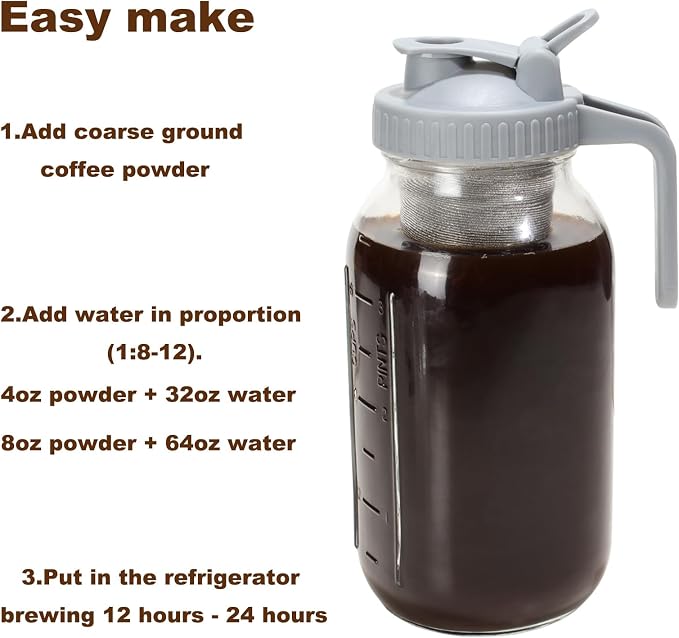 Cold Brew Coffee Filter with Pour Spout Lid - Image 6