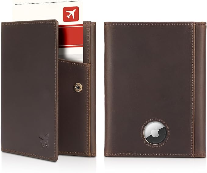 Polare Full Grain Leather Pilot Wallet Passport Holder RFID Blocking Tri-fold by polareoriginal