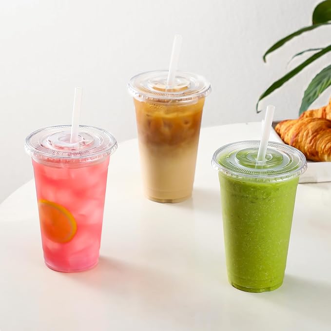 AOZITA [100 Sets 12 oz Clear Plastic Cups - Image 7