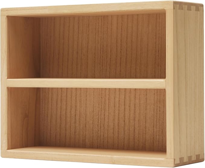 KIRIGEN 2-Tier Wooden Storage Cabinet, Solid Wood Kitchen Counter Organizer by KIRIGEN