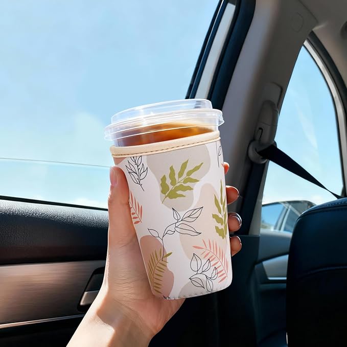 Reusable Insulated Sleeve for Iced Coffee Cup, Beverage Holder for Iced Coffee - Image 3