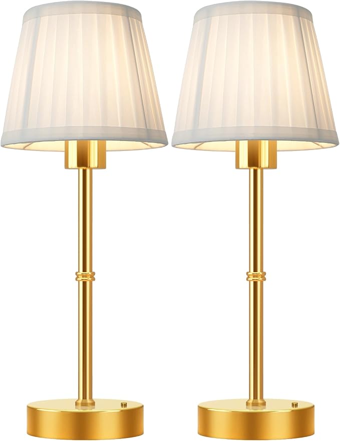 FRIDEKO HOME Rechargeable Table Lamp Gold by FRIDEKOHOME