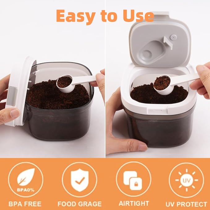 LANGMINGDE 3 Piece Airtight Kitchen Storage Canisters Set, Coffee and Dry Food - Image 2