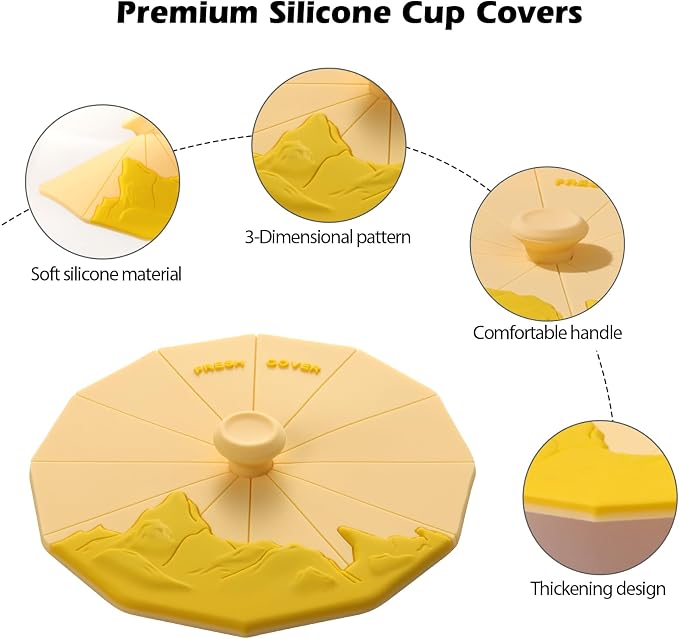 Silicone Cup Covers ， Multicolored Silicone Lids - Image 5