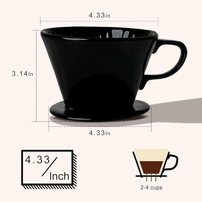 hailanbao Handmade Pour Over Ceramic Coffee Dripper - Image 2