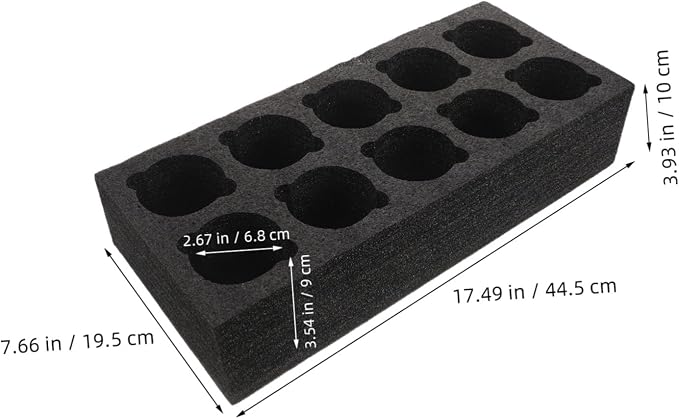 Takeout Drink Carrier Tray 10-Compartment Foam Cup Holder Black Anti-Spill Milk - Image 8