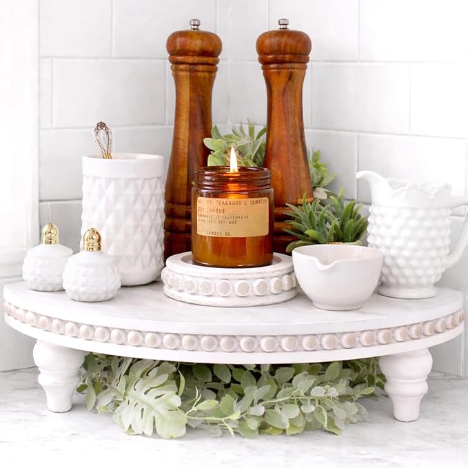 Corner Pedestal Stand Rustic Decor Riser by FeltCreativeHomeGoods