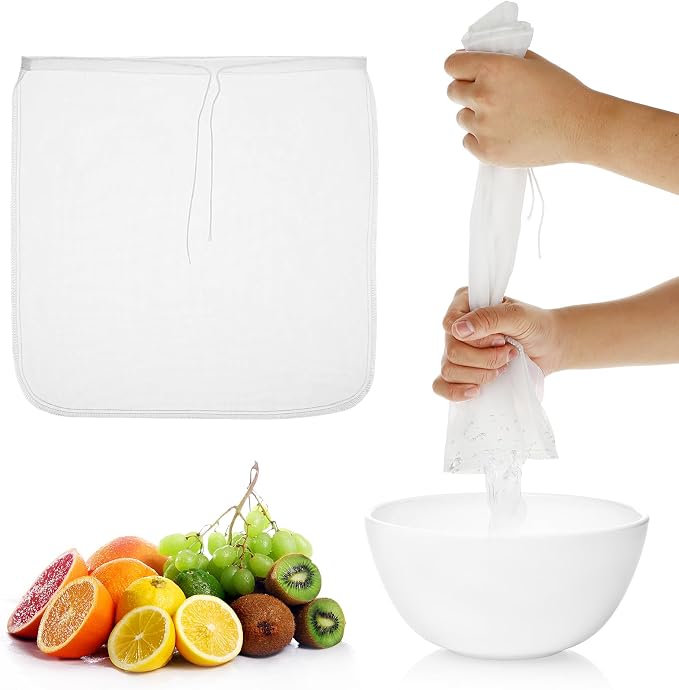 WLLHYF 4 Pack Nylon Nut Milk Bag 13×13 Inches Fine Mesh Cheese Cloth Multiple by WLLHYF