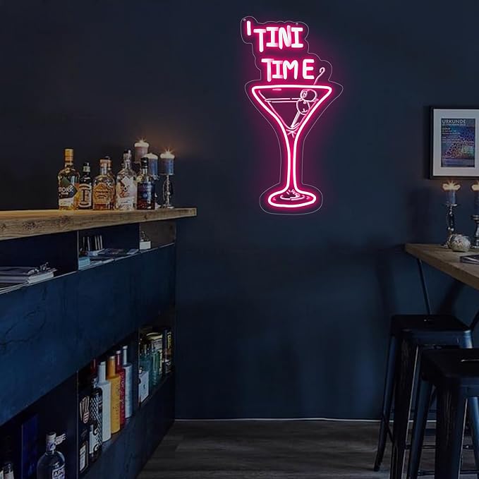 Tini Time LED Neon Sign, Martini Neon Sign - Image 5