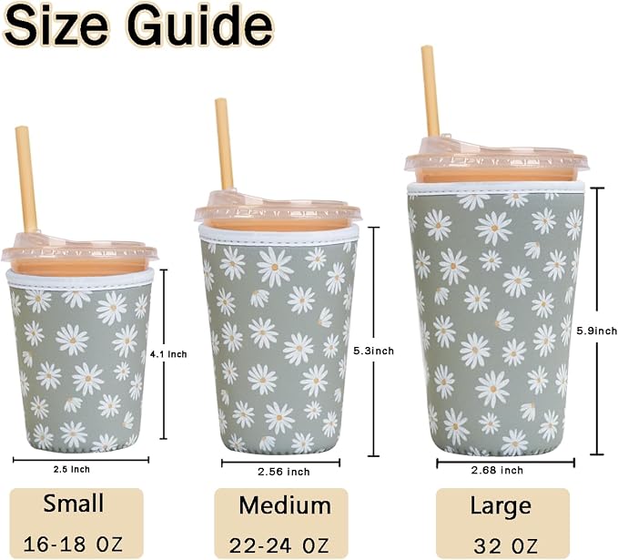Reusable Insulated Sleeve for Iced Coffee Cup, Beverage Holder for Iced Coffee - Image 5