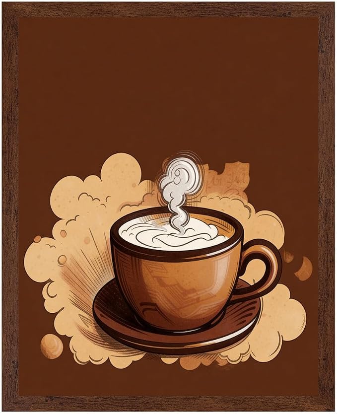 Lawrence Williams Designs Coffee Cup Illustration Poster by LawrenceWilliamsDesigns