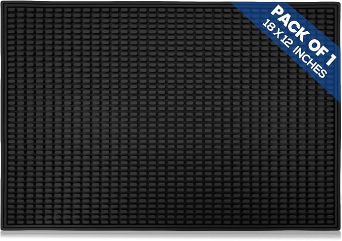 Standard Rubber Bar Mat for Countertop, 18 x 12 Inch Non Slip Bar Service & by Unknown