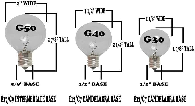 G40 Patio String Lights with 25 Blue Globe Bulbs - Image 5