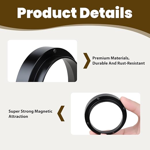 Magnetic Dosing Funnel, Espresso Coffee Dosing Ring - Image 3