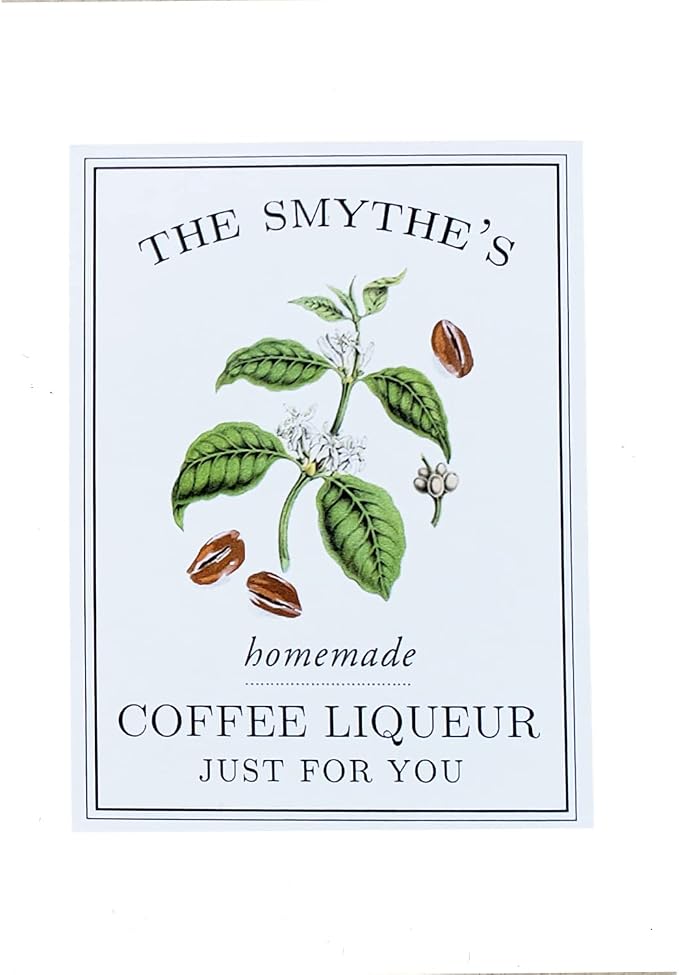 Personalized Coffee Liqueur Labels by NancyNikko