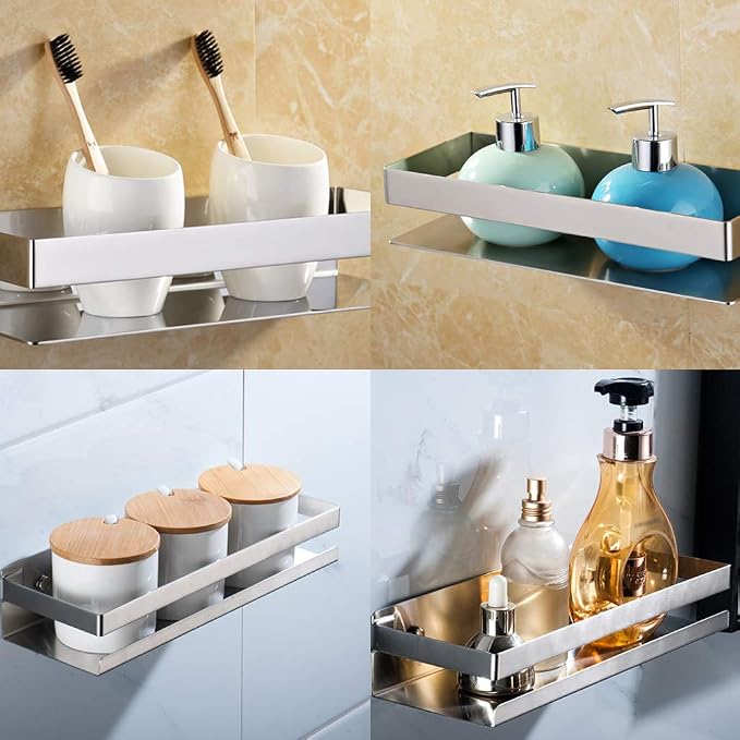 OwnMy Bathroom Shower Shelf Stainless Steel Bath Kitchen Basket Shower Caddy - Image 6