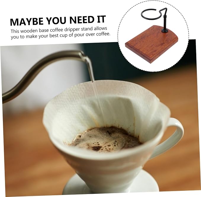 OSALADI 1pc Wood Coffee Dripper Stand Filter Cup Holder - Image 3