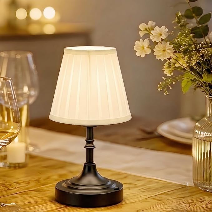 Balck Small Cordless Table Lamp Rechargeable by Unknown