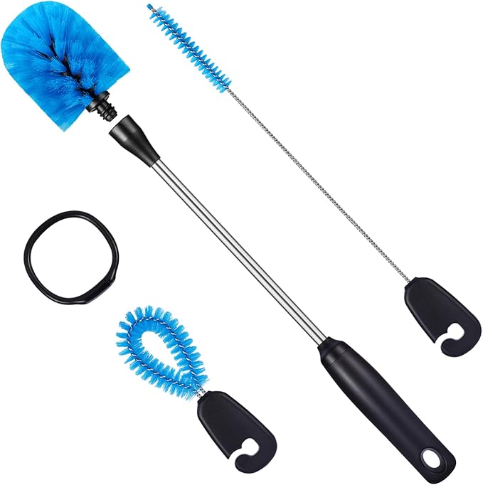 MOSOLAN 3-in-1 Stainless Steel Bottle Brush and Straw Cleaning Set, Long Handle - Image 2